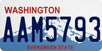WA license plate AAM5793