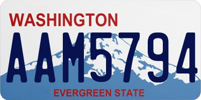 WA license plate AAM5794