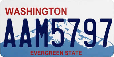 WA license plate AAM5797