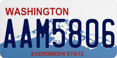 WA license plate AAM5806