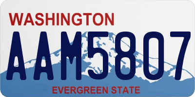 WA license plate AAM5807