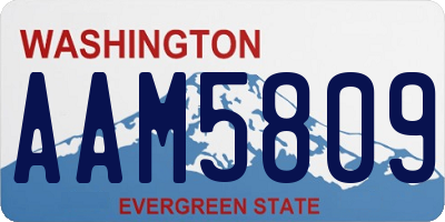 WA license plate AAM5809