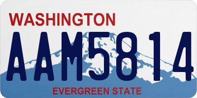 WA license plate AAM5814