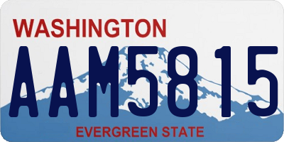WA license plate AAM5815