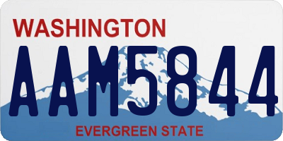 WA license plate AAM5844