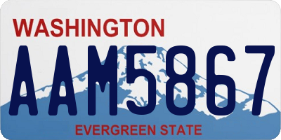 WA license plate AAM5867