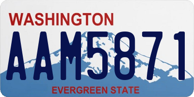 WA license plate AAM5871