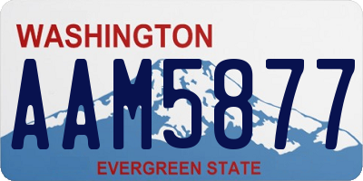 WA license plate AAM5877
