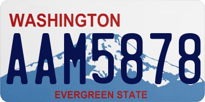 WA license plate AAM5878
