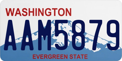 WA license plate AAM5879