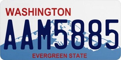 WA license plate AAM5885