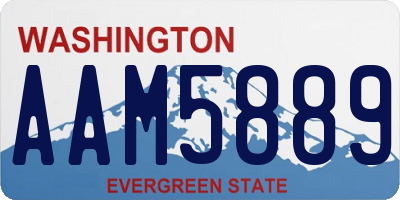 WA license plate AAM5889