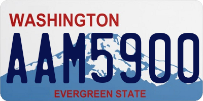 WA license plate AAM5900