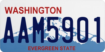 WA license plate AAM5901