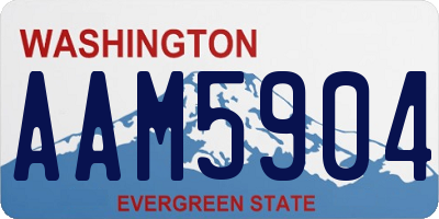 WA license plate AAM5904