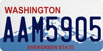 WA license plate AAM5905