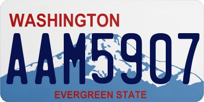 WA license plate AAM5907
