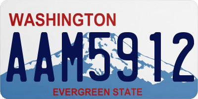 WA license plate AAM5912