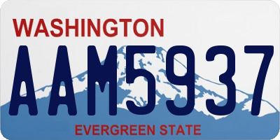 WA license plate AAM5937