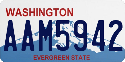 WA license plate AAM5942
