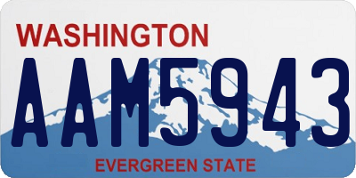 WA license plate AAM5943