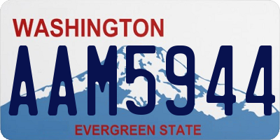 WA license plate AAM5944
