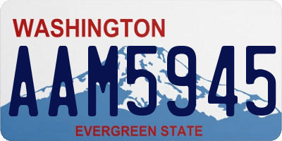 WA license plate AAM5945