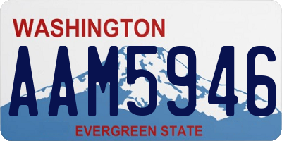 WA license plate AAM5946