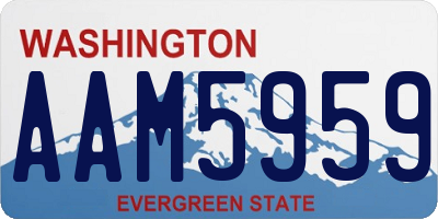 WA license plate AAM5959