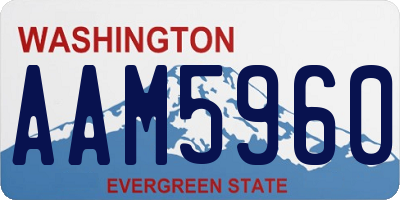 WA license plate AAM5960