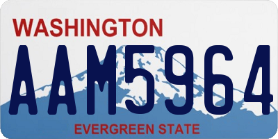WA license plate AAM5964