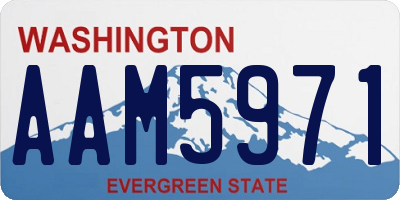 WA license plate AAM5971
