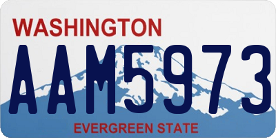 WA license plate AAM5973