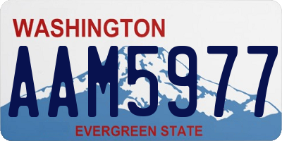 WA license plate AAM5977
