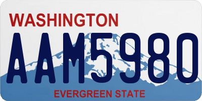 WA license plate AAM5980