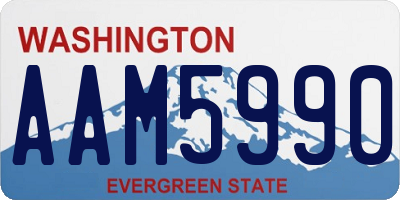 WA license plate AAM5990