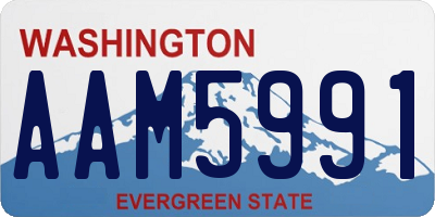 WA license plate AAM5991