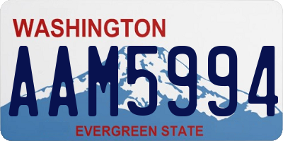 WA license plate AAM5994