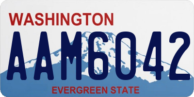WA license plate AAM6042