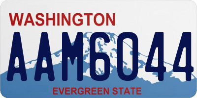 WA license plate AAM6044