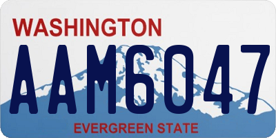 WA license plate AAM6047