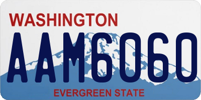 WA license plate AAM6060