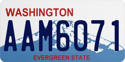 WA license plate AAM6071
