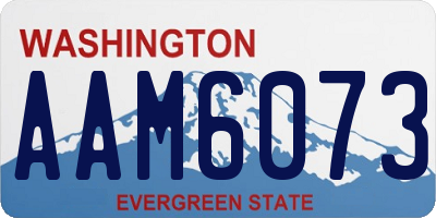 WA license plate AAM6073