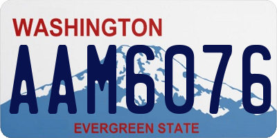 WA license plate AAM6076