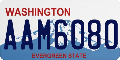 WA license plate AAM6080