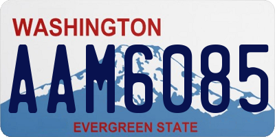 WA license plate AAM6085