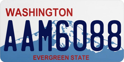 WA license plate AAM6088