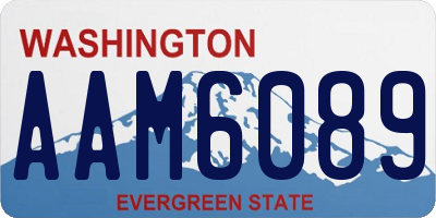 WA license plate AAM6089