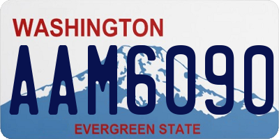 WA license plate AAM6090